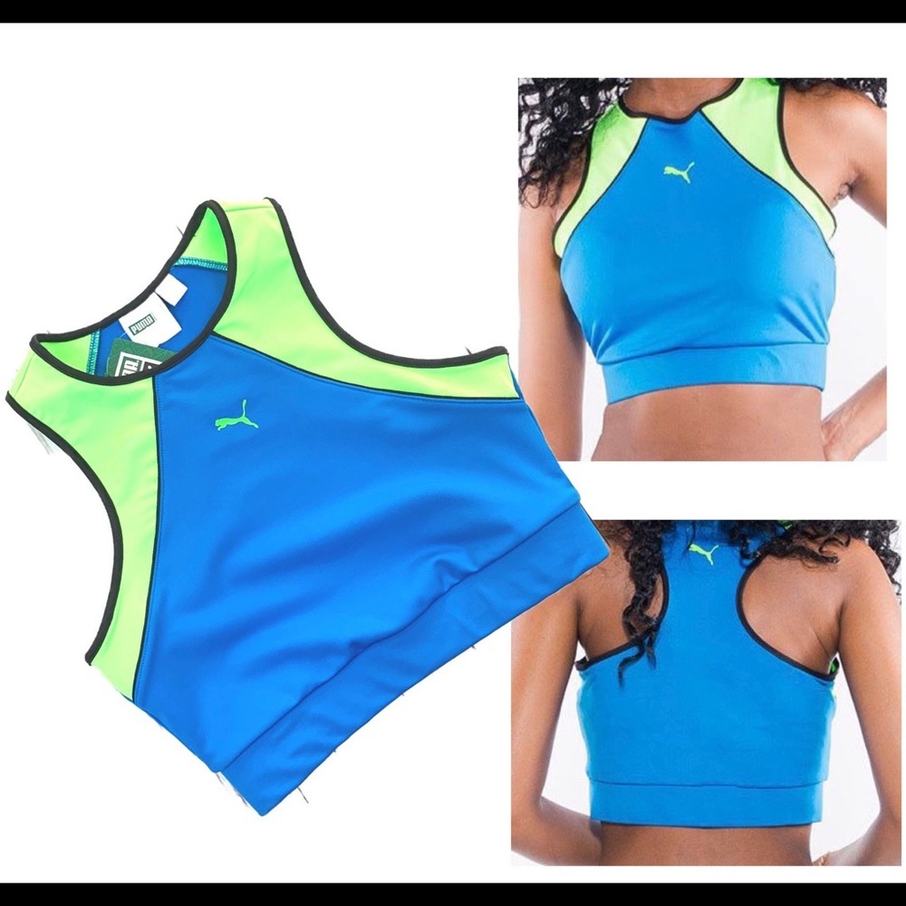 Puma Xtreme Crop Tank Plate Blue Size S